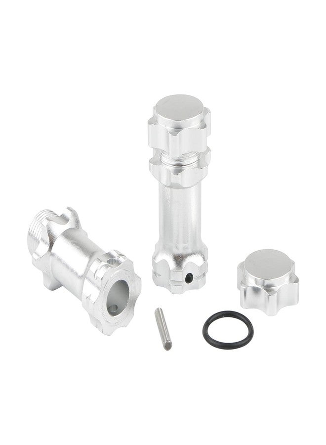 Rchobbytop 4pcs Aluminum 17mm Hex Adapter 30mm Extension Wheel Hub Drive Offset Width Extender with Anti-dust Cap Nuts for 1/8 RC On Road Car Off Road Truggy Truck Buggy Crawler, Silver - Image 5